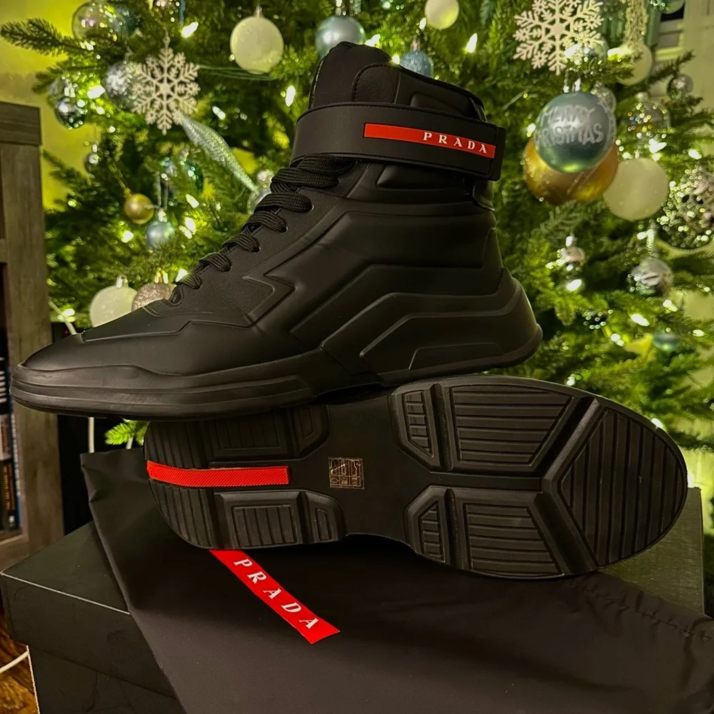Prada | Shoes | Prada Polarius Hightop Sneakers | Poshmark